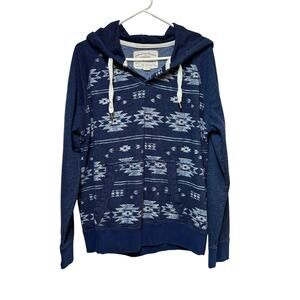 American Eagle Hoodie Men's Size Medium Blue‎ Aztec Southwestern Vintage